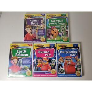 Rock 'N Learn Educational DVD Lot – Set of 5‎ – Science & Math Topics Grades 2–8